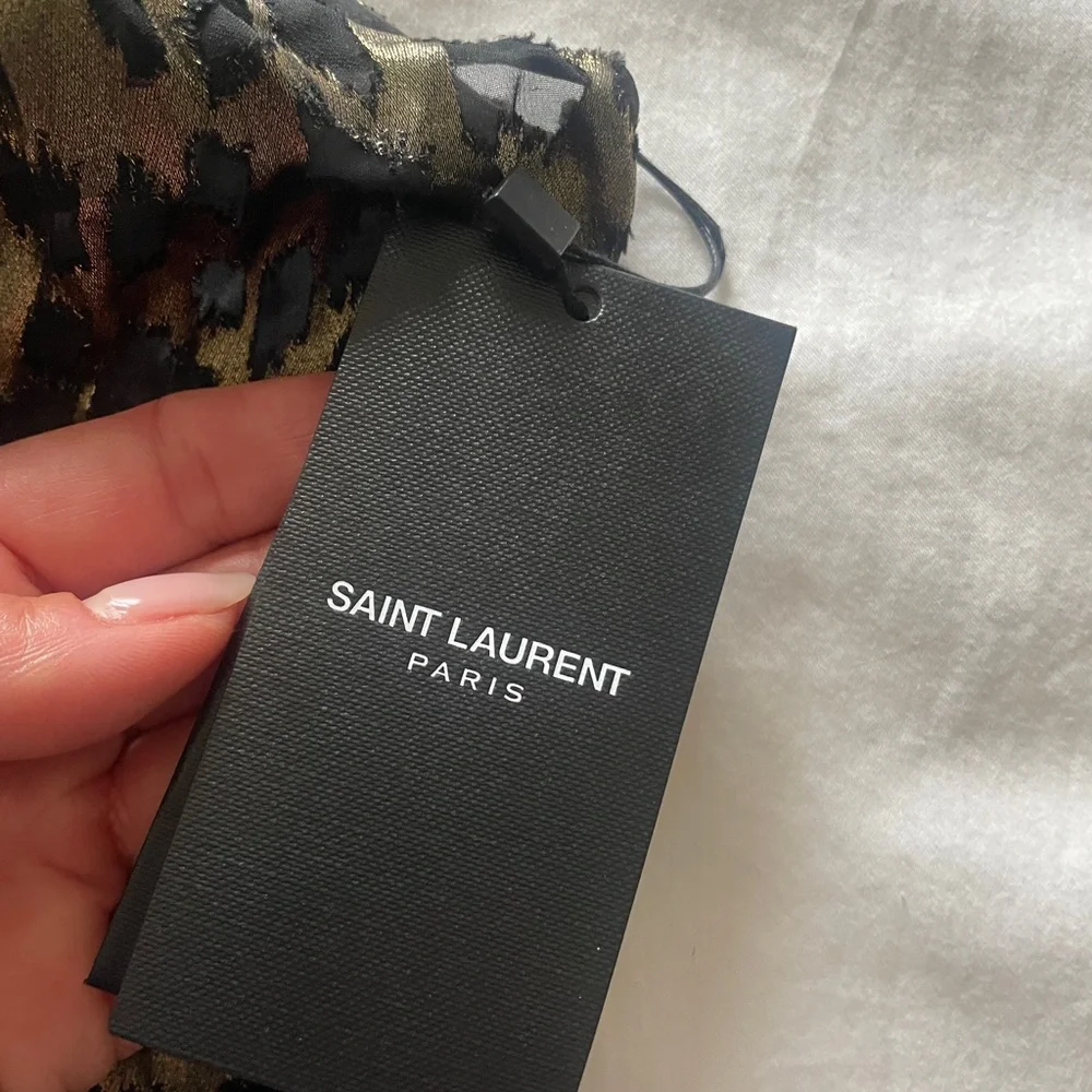 YSL Saint Laurent ✨NWT✨ Metallic Leopard Tank Top, Size Small - Picture 13 of 14